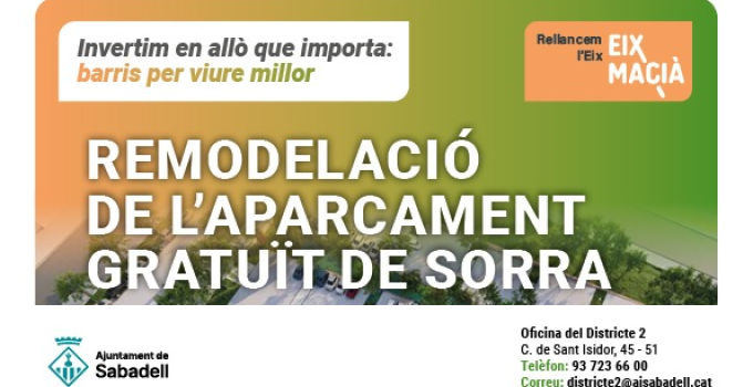 L’Eix Macià tindrà un nou aparcament