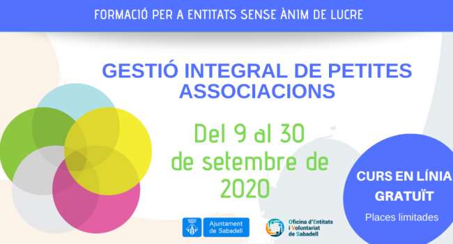 Curs en línia: Gestió integral de petites associacions