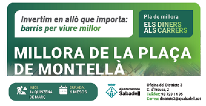 Millora de la plaça de Montellà