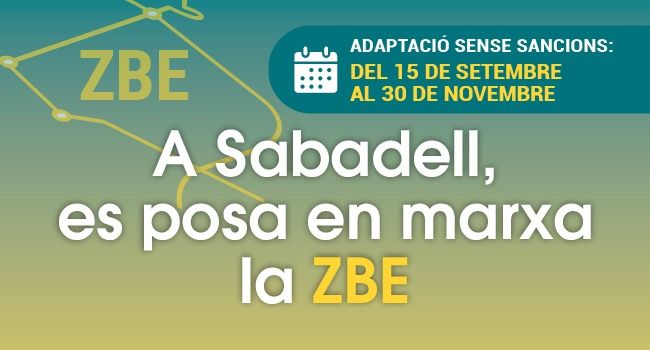 Sabadell posa en marxa la Zona de Baixes Emissions (ZBE)