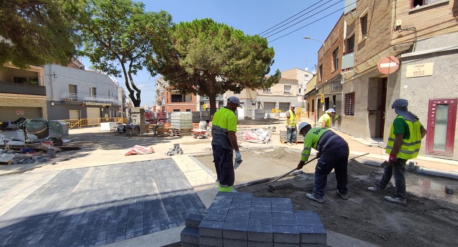 Les obres per renovar la plaça de la Fuensanta avancen a bon ritme