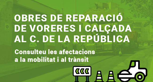 Les obres del carrer de la República encaren la fase final amb treballs d’asfaltatge i pintura