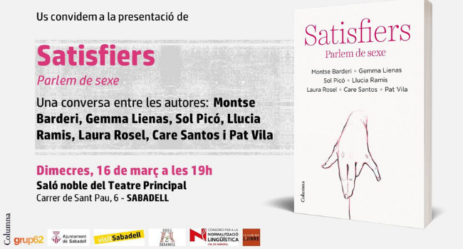 El Teatre Principal acull la presentació del llibre “Satisfiers, parlem de sexe” 