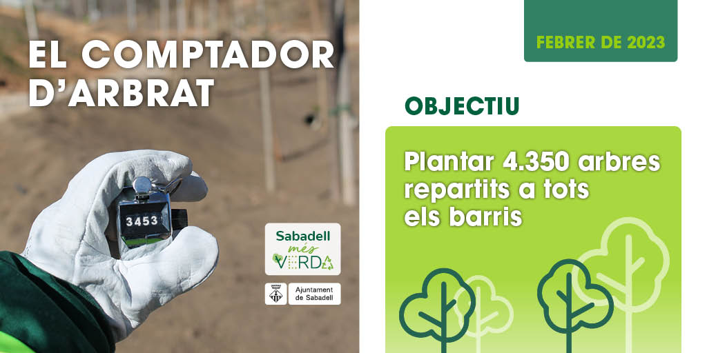 Sabadell ha plantat 3.453 arbres nous en tres anys i mig