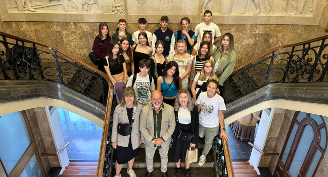 Joves suecs visiten Sabadell en un intercanvi europeu amb l’Institut Pau Vila 