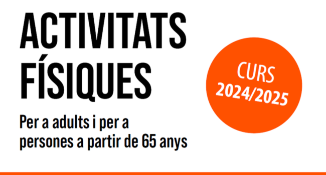 Dijous, 1 d’agost, s’obre el termini d’inscripcions a les activitats físiques per a adults de la temporada 24/25