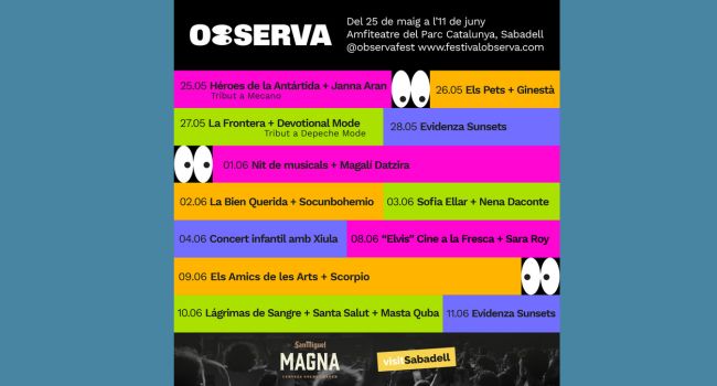 Nena Daconte, Sofia Ellar, La Bien Querida, Sara Roy i Xiula, noves confirmacions per a la segona edició del Festival Observa