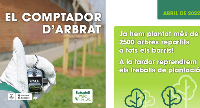 Sabadell ja ha plantat més de 2.740 arbres en menys de tres anys