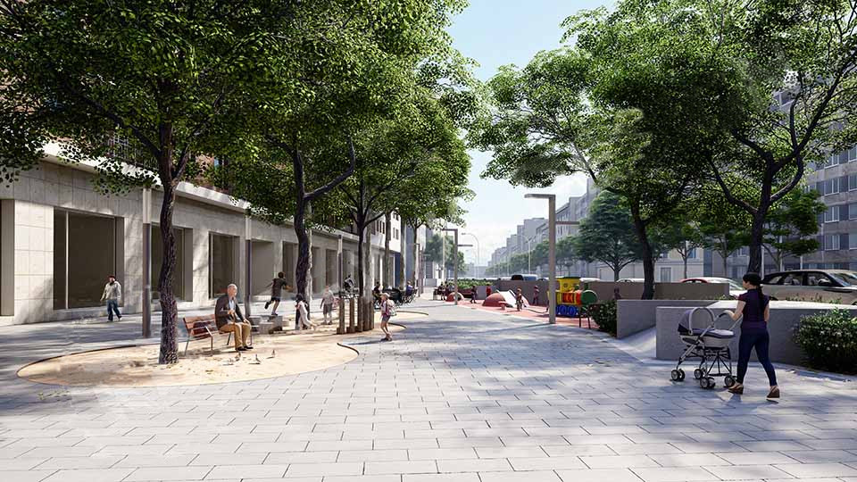 La reforma de la placeta situada entre els carrers de Calassanç Duran i Alguersuari Pasqual permetrà guanyar un nou espai de lleure