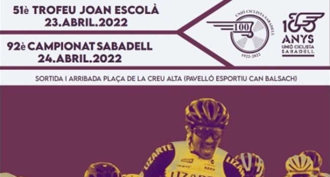 El Memorial Joan Escolà i el Campionat del Sabadell de ciclisme es celebren aquest cap de setmana