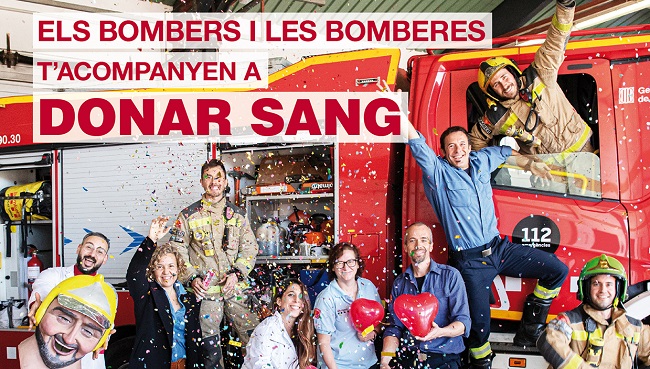 Arriba a Sabadell la campanya “Els bombers i bomberes t’acompanyen a donar sang” 