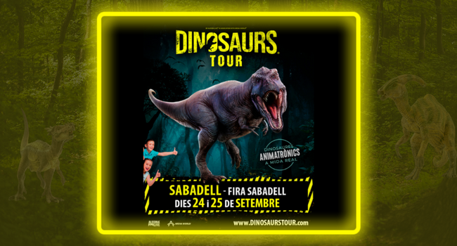 Dinosaurs Tour trasllada el món juràssic a Fira Sabadell els dies 24 i 25 de setembre
