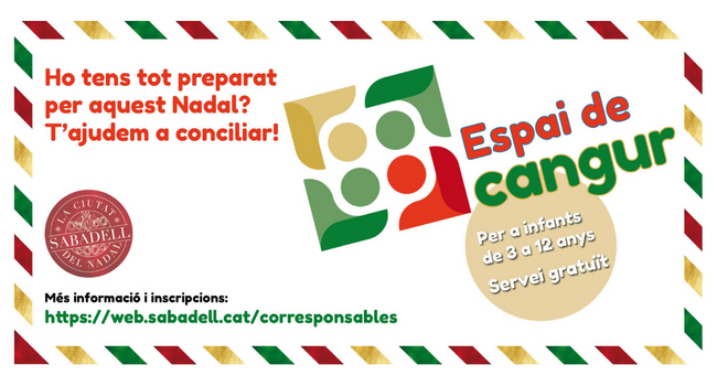 Sabadell oferirà un servei de cangur per a infants de 3 a 12 anys durant el període de Nadal 