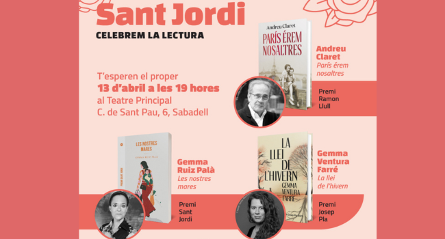 Gemma Ruiz, Andreu Claret i Gemma Ventura presenten els seus llibres premiats al Teatre Principal