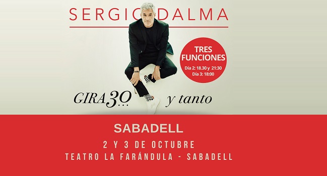 Sergio Dalma amplia de dos a tres els concerts al Teatre La Faràndula, per adaptar-se a la normativa sanitària actual