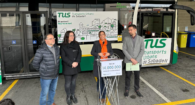 El nombre d’usuaris de l’autobús urbà de Sabadell marca una xifra rècord l’any 2023