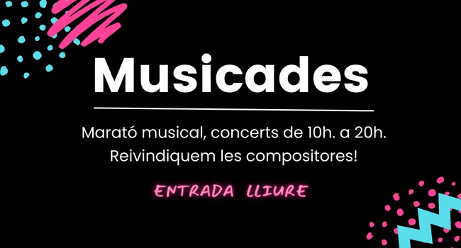 La marató de concerts Les Musicades, dedicada a les dones compositores, se suma a la celebració del centenari d’Alícia de Larrocha 
