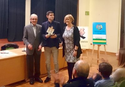 L'exfutbolista del Centre d'Esports Sabadell,  Antonio Hidalgo, guanyador del desè Premi a l'Esportivitat
