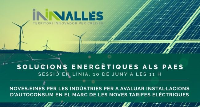 Inscripció oberta a la jornada “Solucions energètiques als PAE” en el marc del projecte ININVALLÈS 