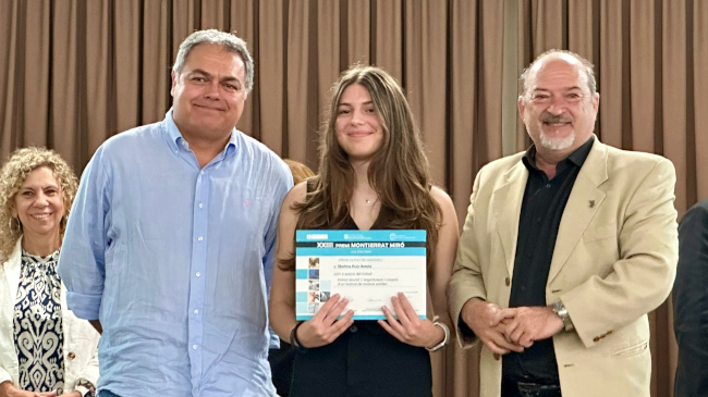 L’alumna Martina Ruiz guanya el Premi Ciutat de Sabadell del XXIII Certamen Montserrat Miró de recerca 