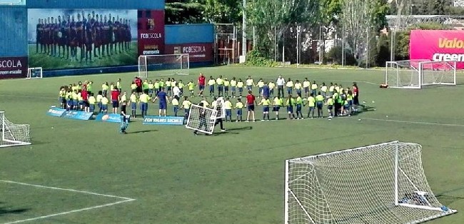 73 infants participen a les Jornades Socials de Probitas i FC Barcelona per reforçar l’aprenentatge de valors i hàbits a través de l’esport